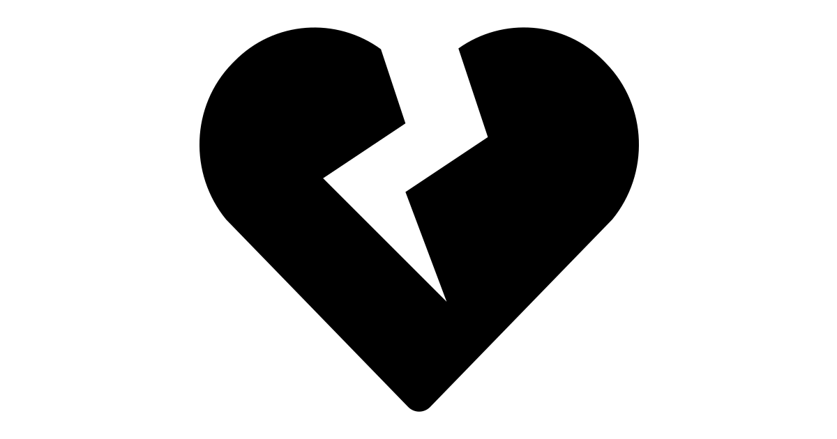 Heart broken free vector icon - Iconbolt