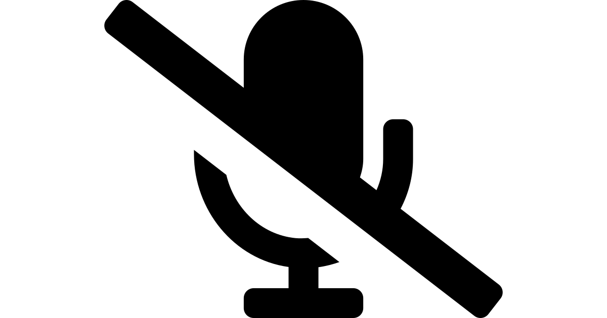 Microphone slash free vector icon Iconbolt