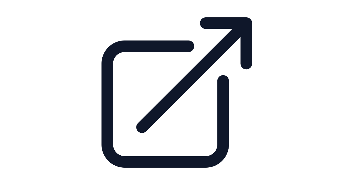 Arrow top right on square free vector icon Iconbolt