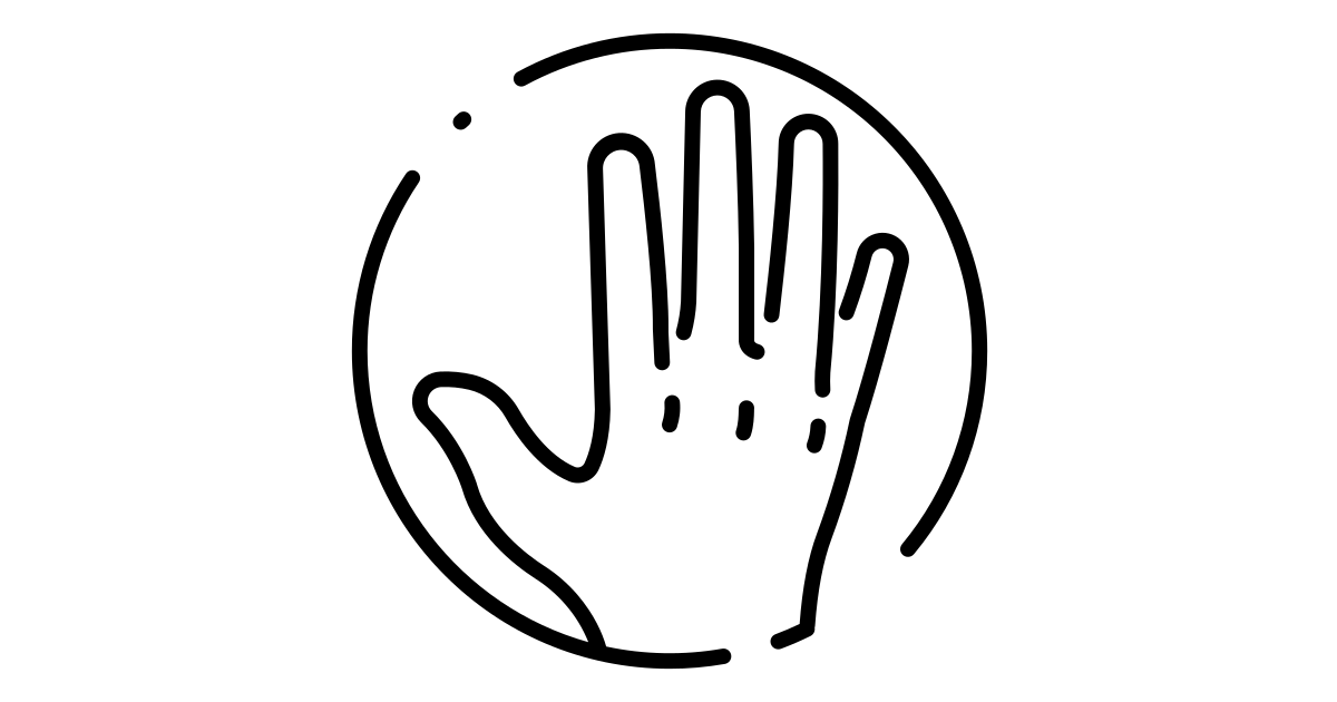 Hand free vector icon - Iconbolt