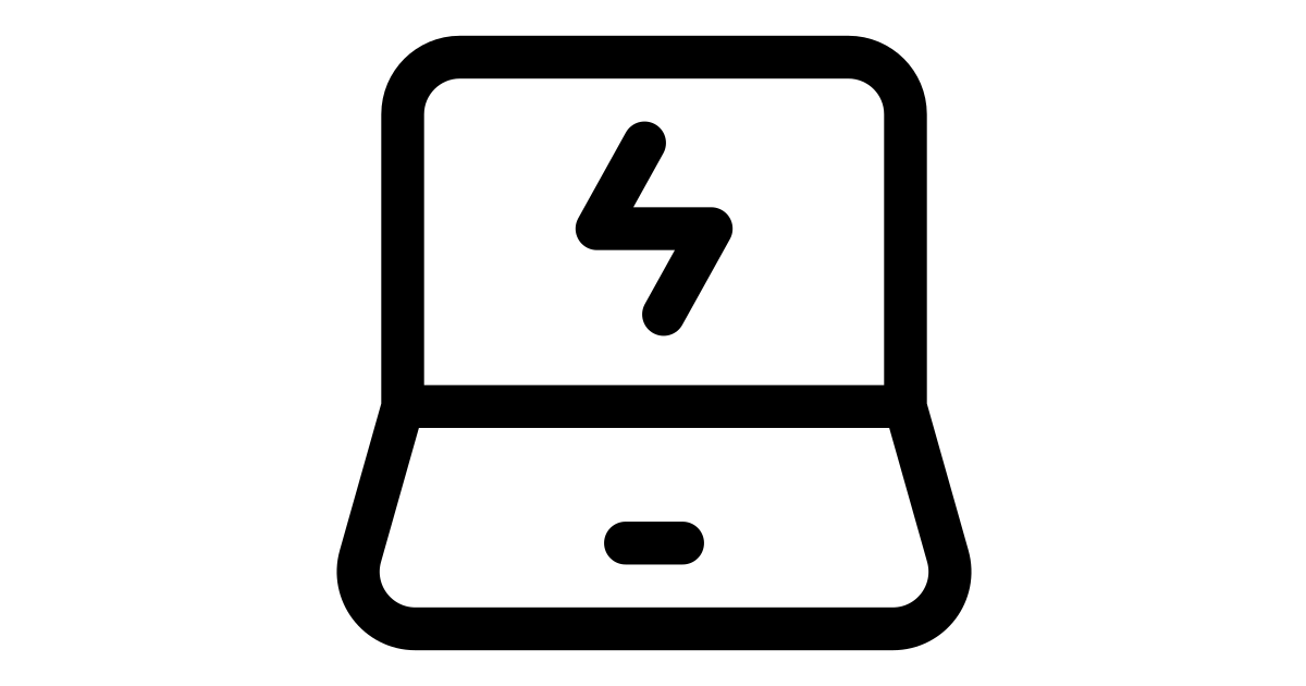 Laptop charging free vector icon Iconbolt