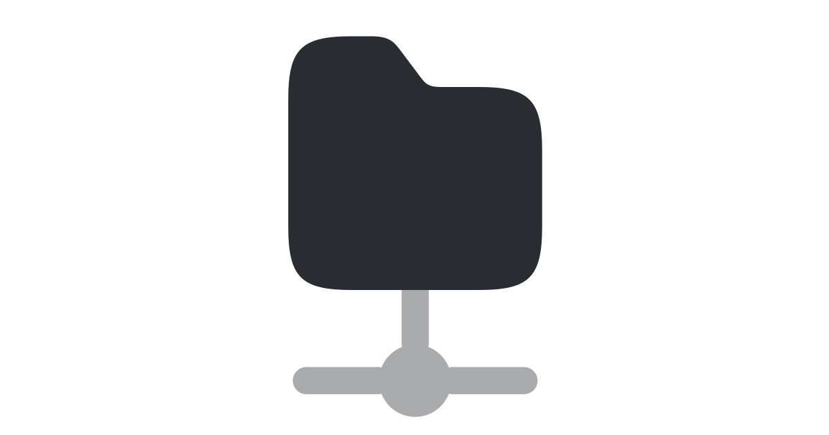 Folder connection free vector icon - Iconbolt