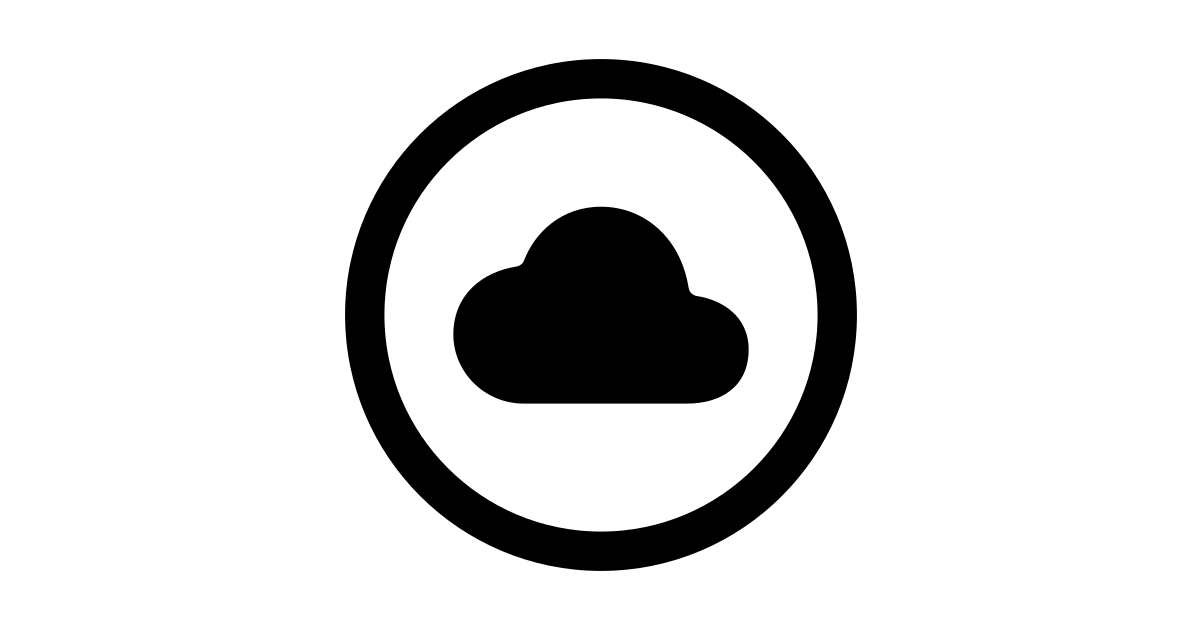 Cloud circle free vector icon Iconbolt