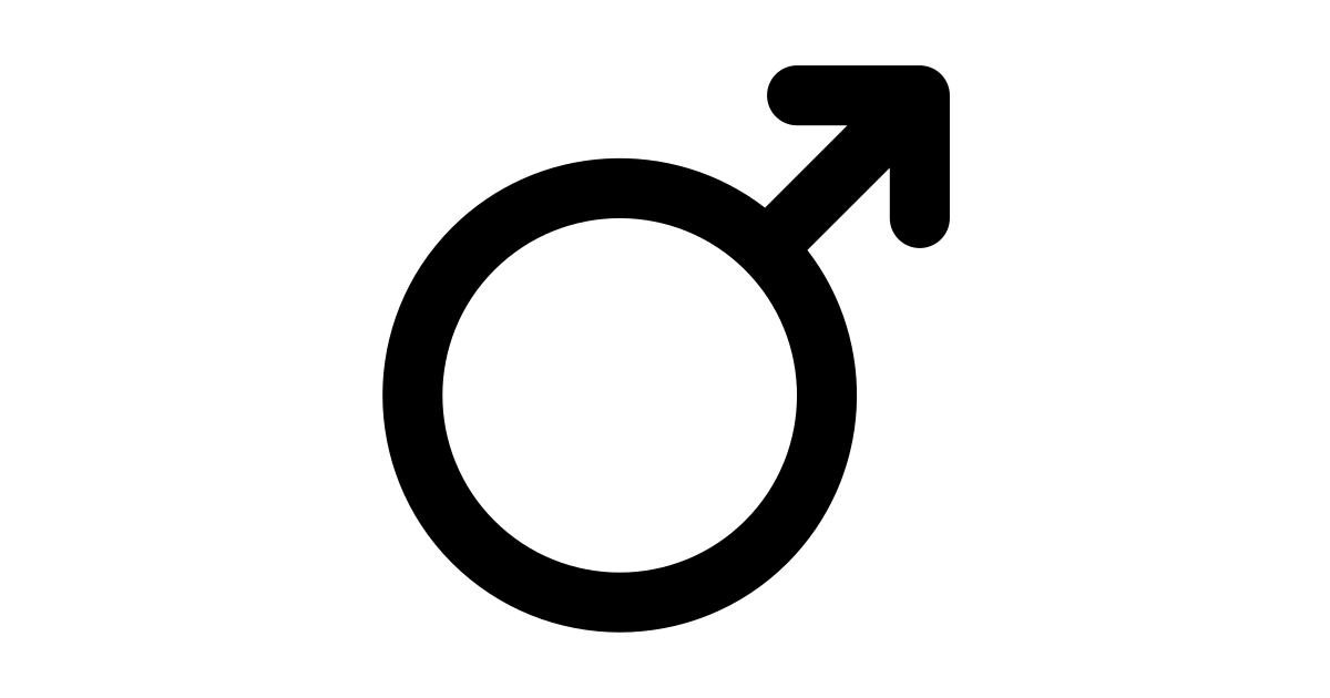 Как выглядит мужской знак Male free vector icon - Iconbolt