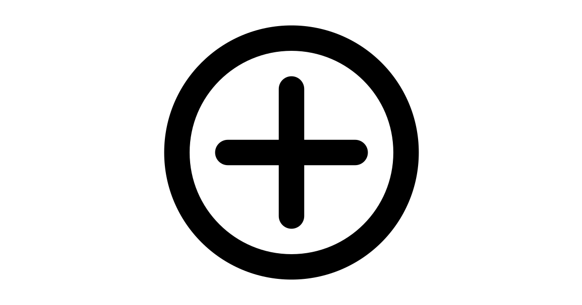 Plus circle free vector icon - Iconbolt