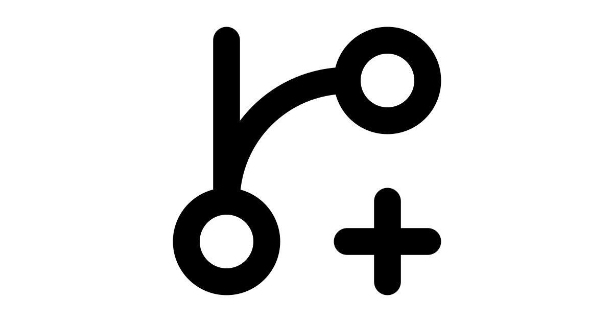 Git branch plus free vector icon - Iconbolt