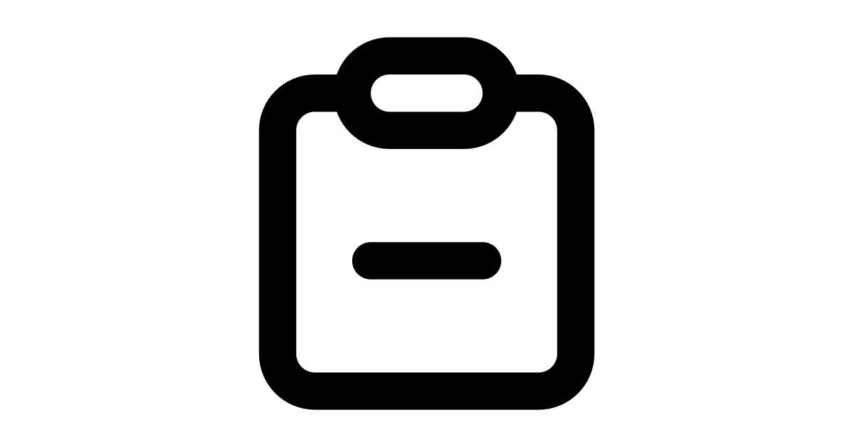 Clipboard minus line free vector icon - Iconbolt