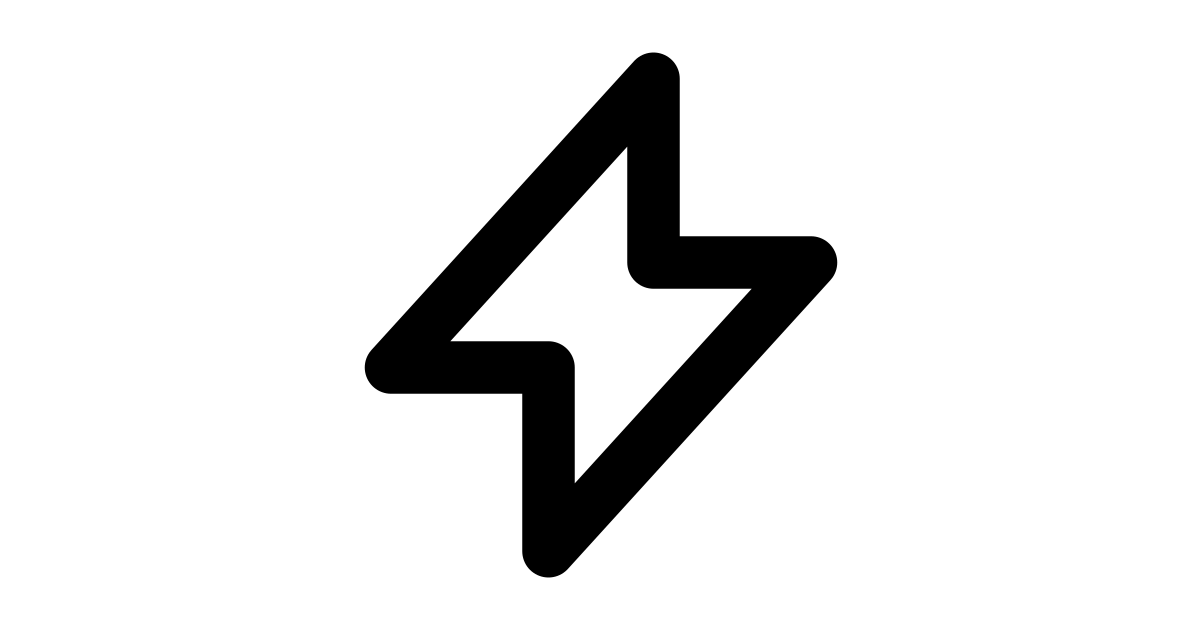 Lightning bolt line free vector icon Iconbolt