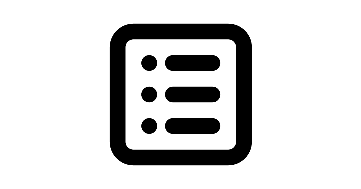 List box line free vector icon - Iconbolt