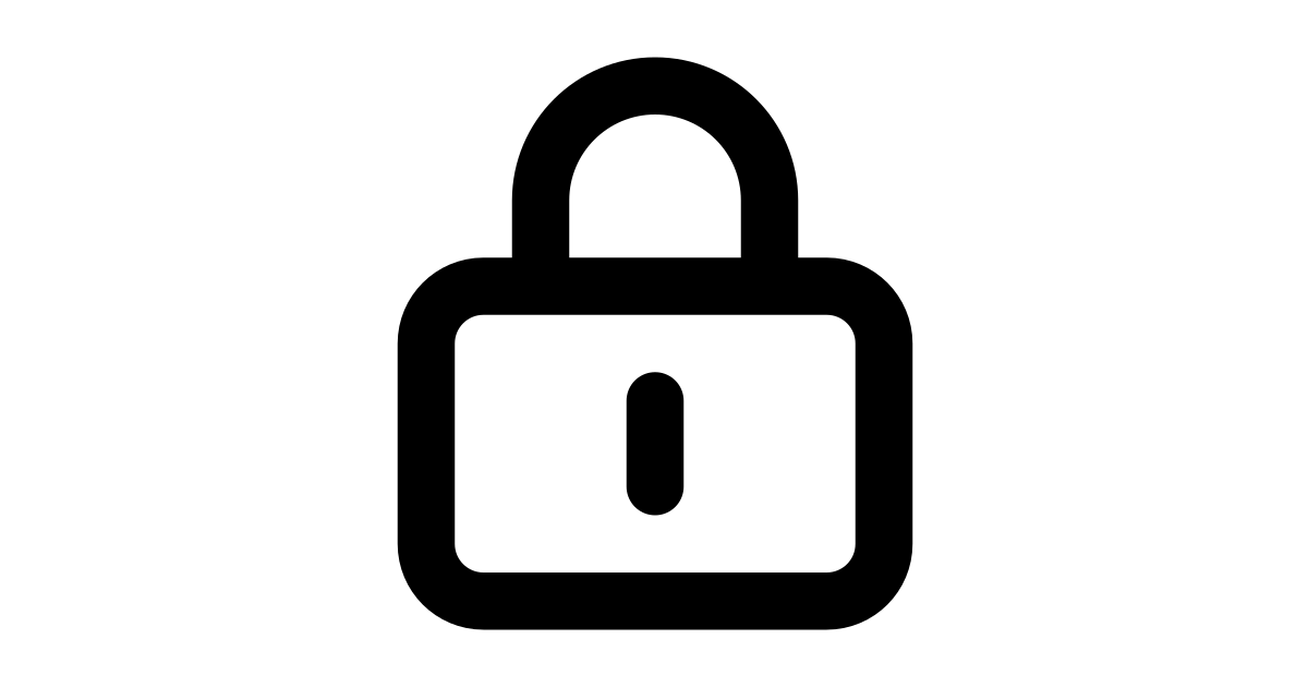Lock line free vector icon - Iconbolt