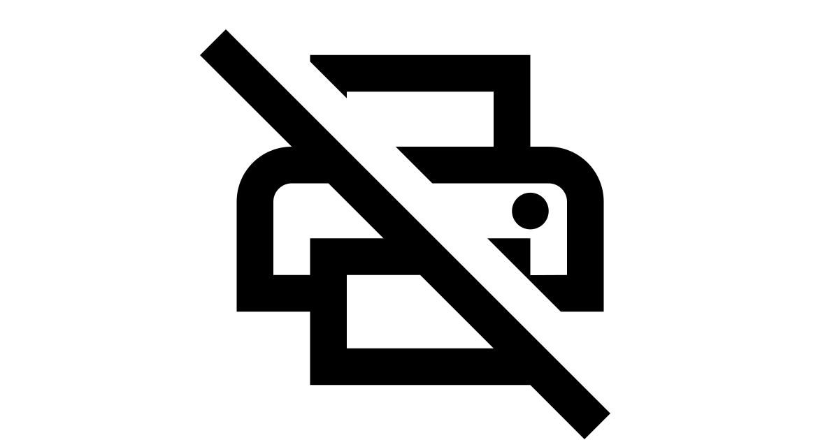 Print disabled free vector icon - Iconbolt