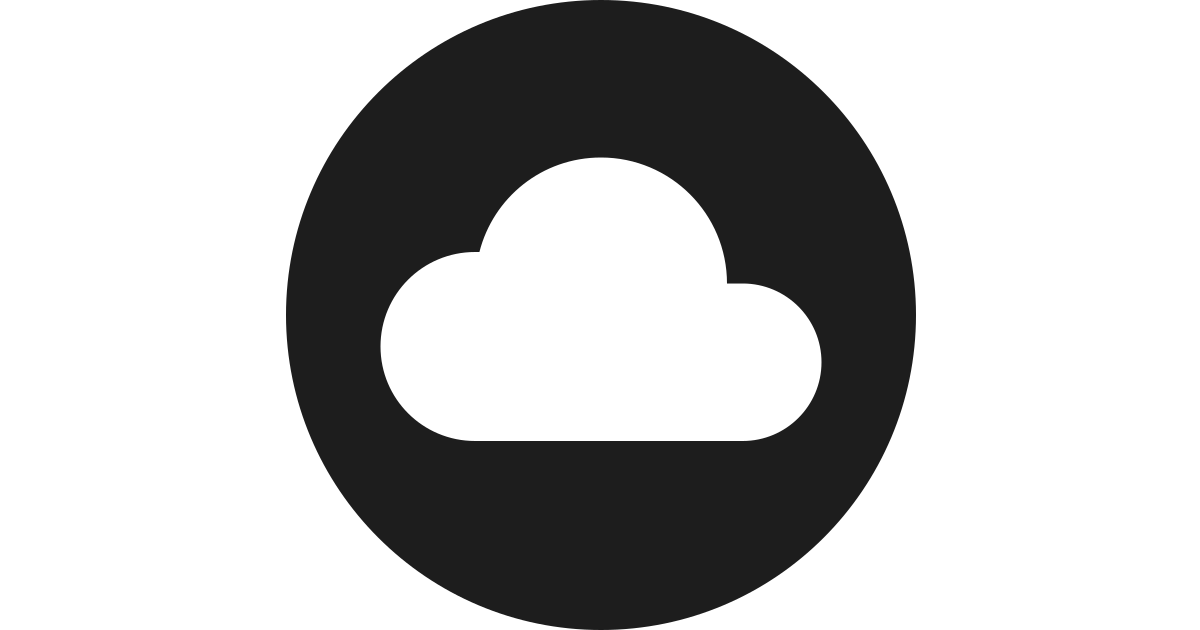 Cloud circle free vector icon Iconbolt