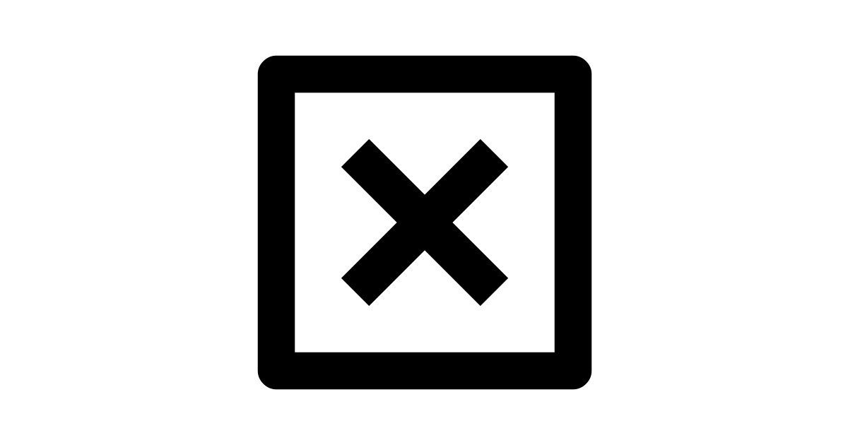 Box cross o free vector icon Iconbolt