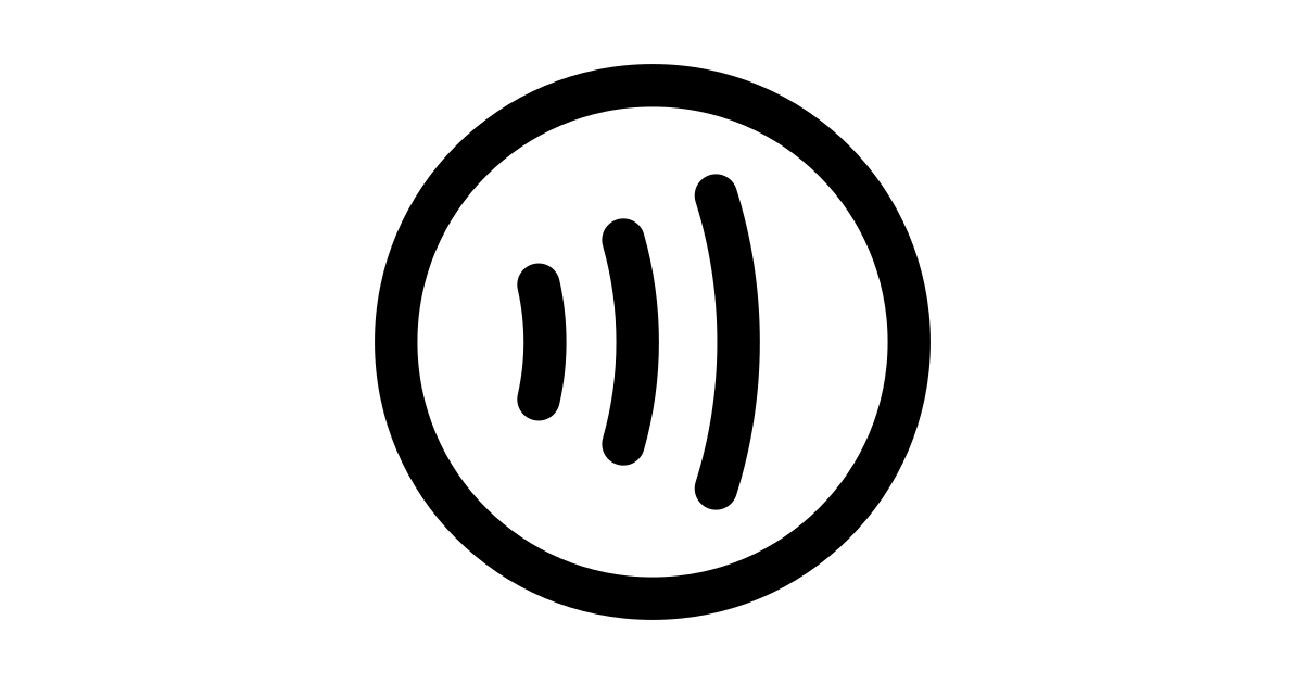 Contactless circle free vector icon - Iconbolt