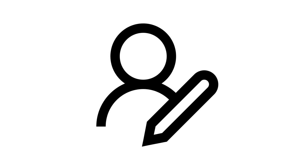 Edit user free vector icon - Iconbolt