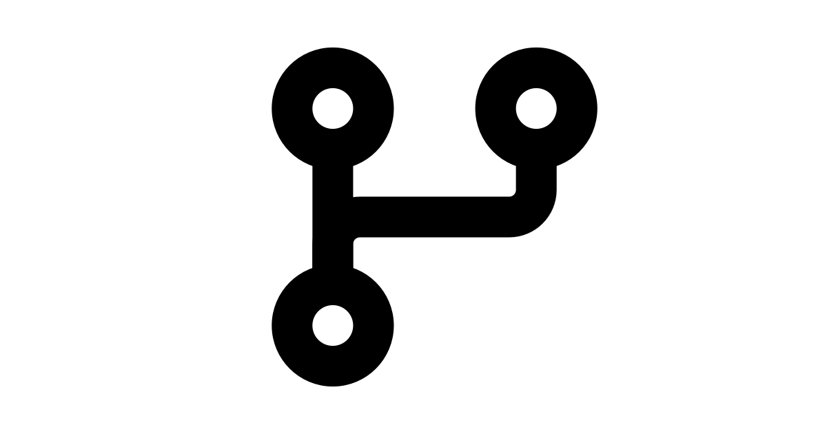 Git branch bold free vector icon - Iconbolt