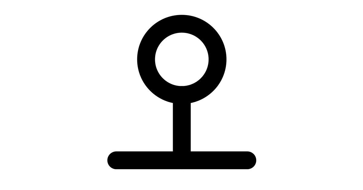 Map pin simple line bold free vector icon - Iconbolt