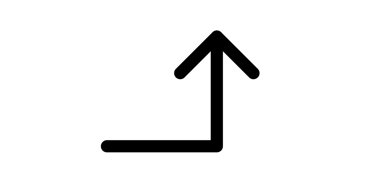 Arrow elbow right up free vector icon Iconbolt