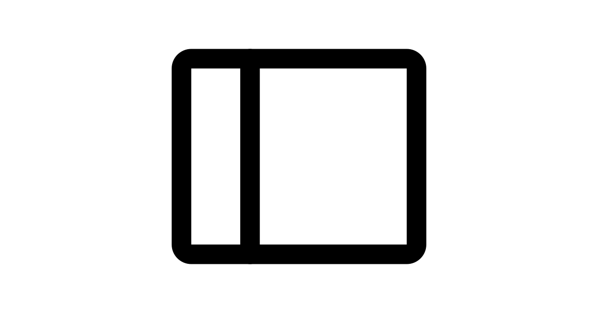 Sidebar simple free vector icon Iconbolt