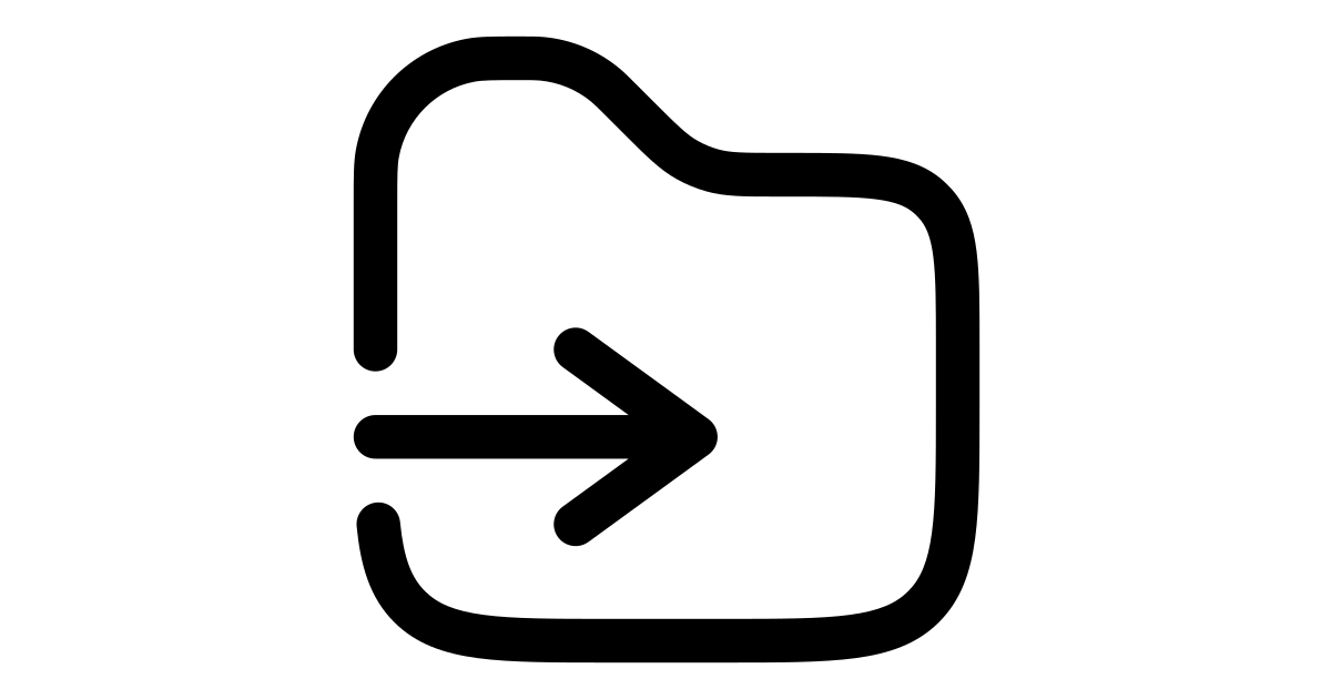 Move to folder free vector icon - Iconbolt
