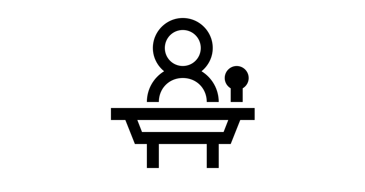 Podium with speaker free vector icon - Iconbolt