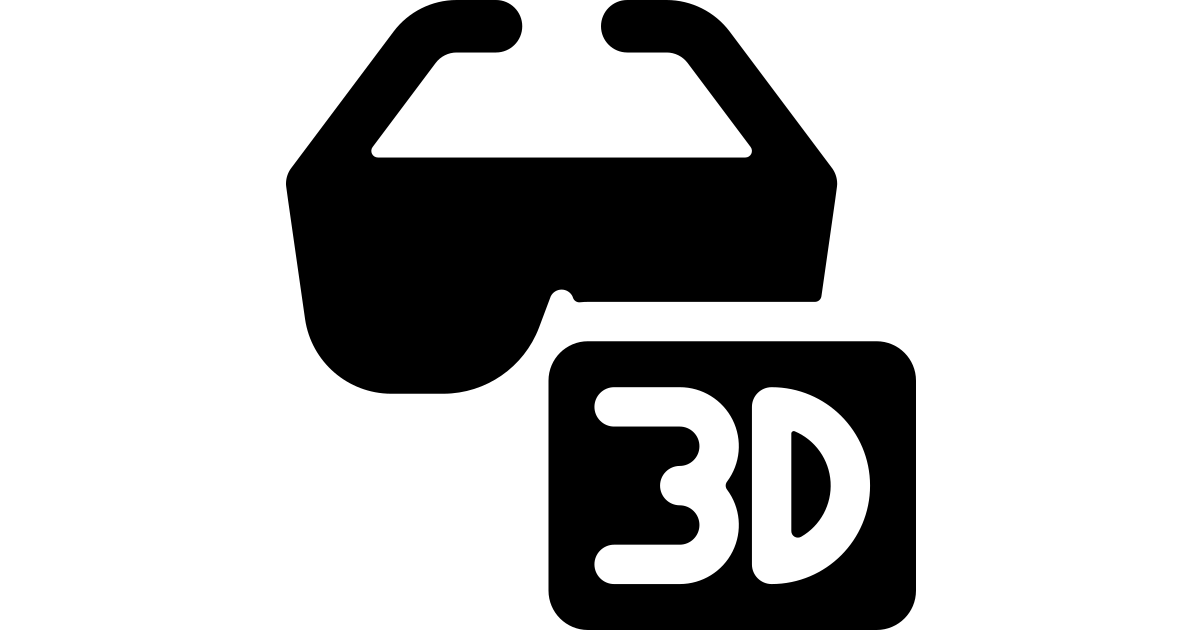 Download Modern Tv 3d Glasses Free Vector Icon Iconbolt