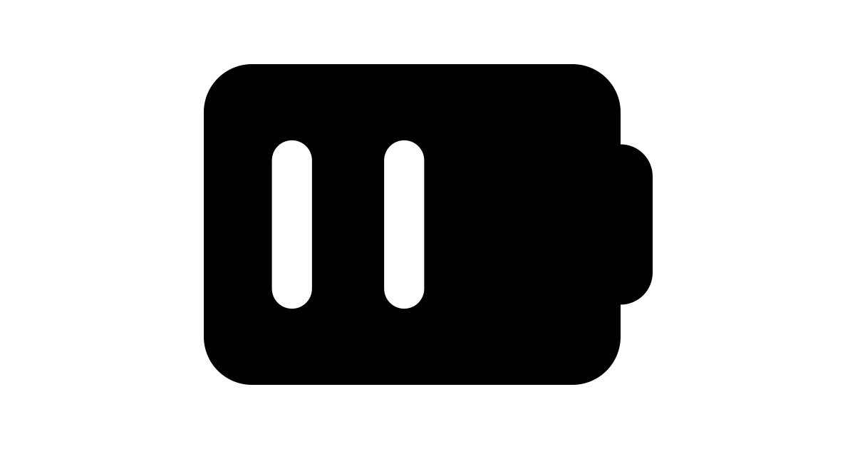 Battery Medium Icon (Streamline Core Solid) – Free SVG & PNG | Iconbolt