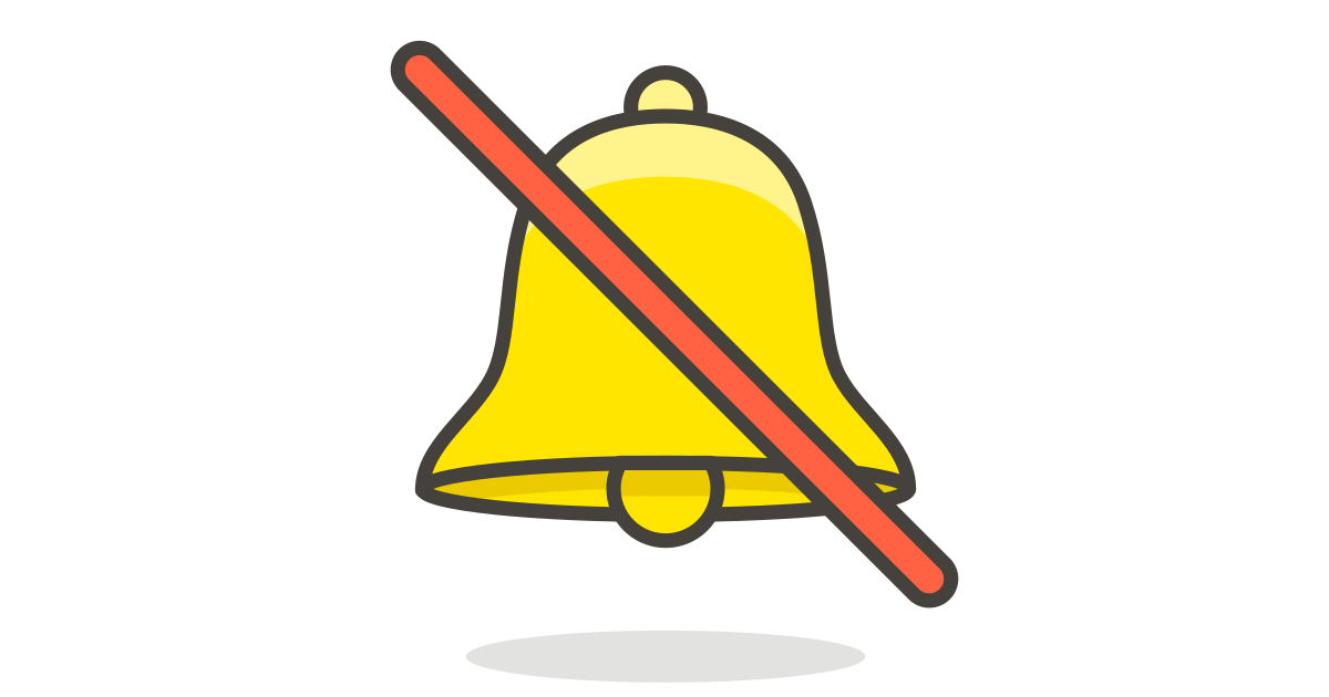 Bell with slash free vector icon - Iconbolt