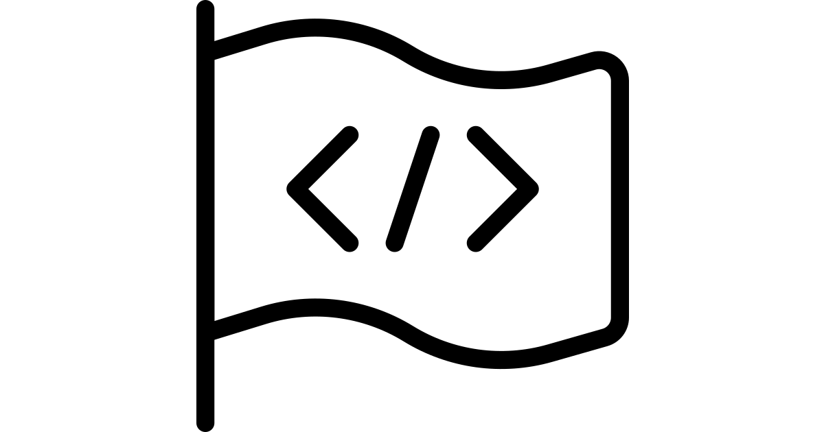Programming flag free vector icon - Iconbolt