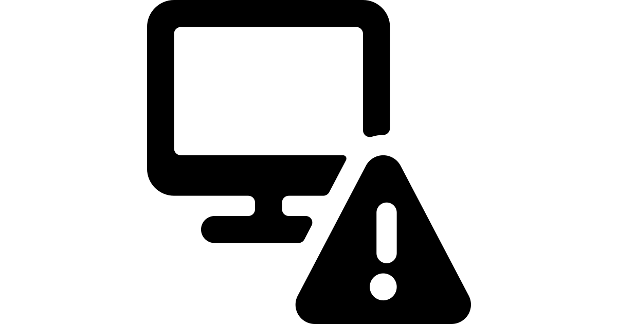Monitor warning monitor warning free vector icon - Iconbolt
