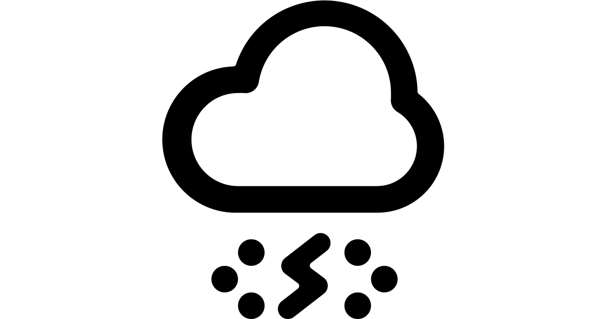 Weather cloud snow thunder weather cloud snow thunder free vector icon ...