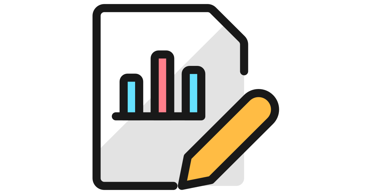 Data file bars edit data file bars edit free vector icon - Iconbolt