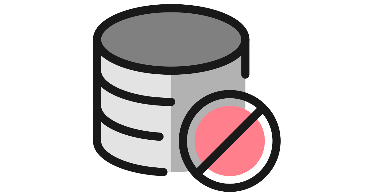 Database disable database disable free vector icon - Iconbolt