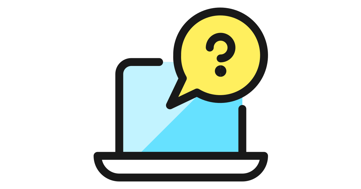 Laptop help message laptop help message free vector icon - Iconbolt