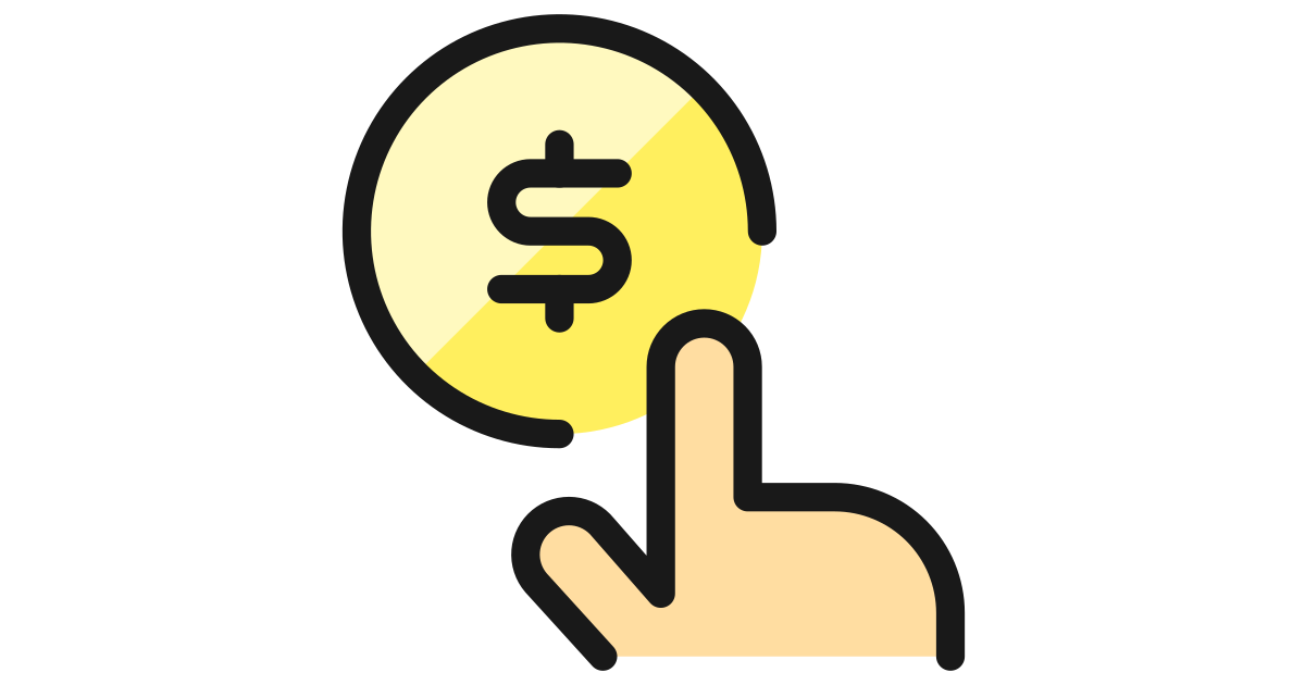 Monetization touch coin monetization touch coin free vector icon - Iconbolt