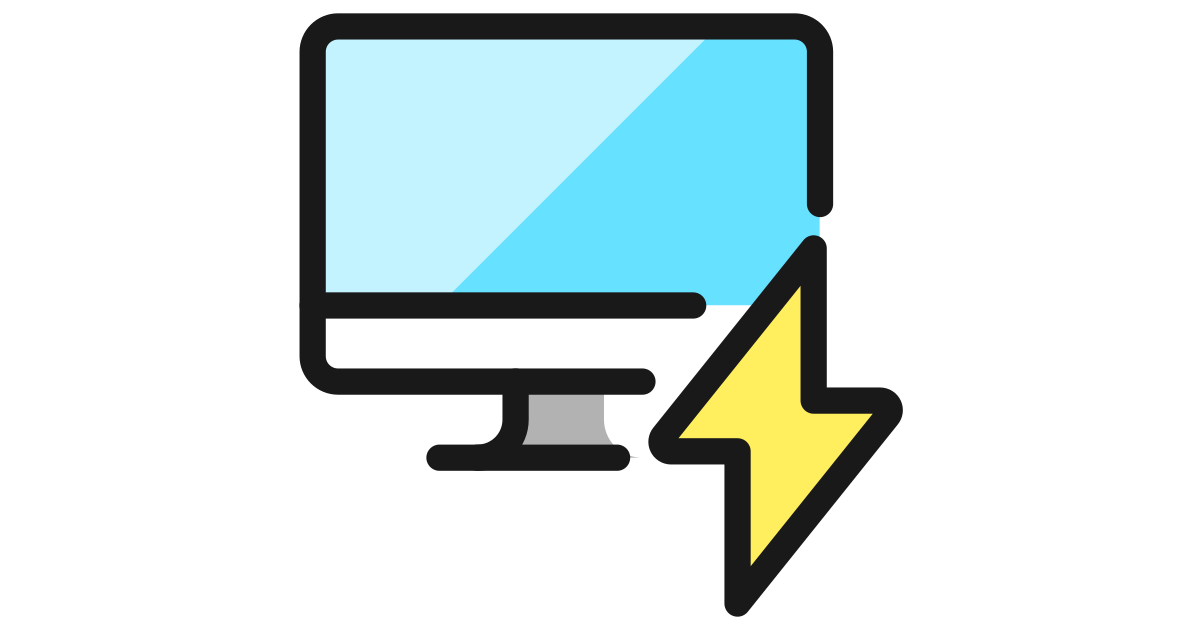 Monitor flash monitor flash free vector icon - Iconbolt