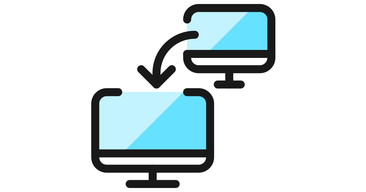 Monitor transfer 1 monitor transfer 1 free vector icon - Iconbolt