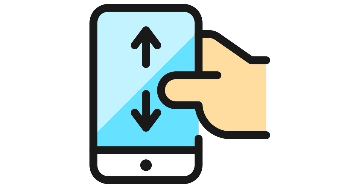 Phone scroll phone scroll free vector icon - Iconbolt