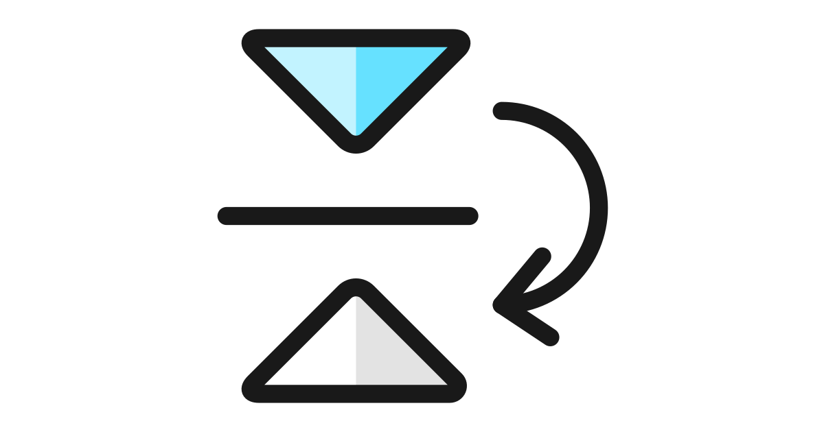 Reflect down reflect down free vector icon - Iconbolt