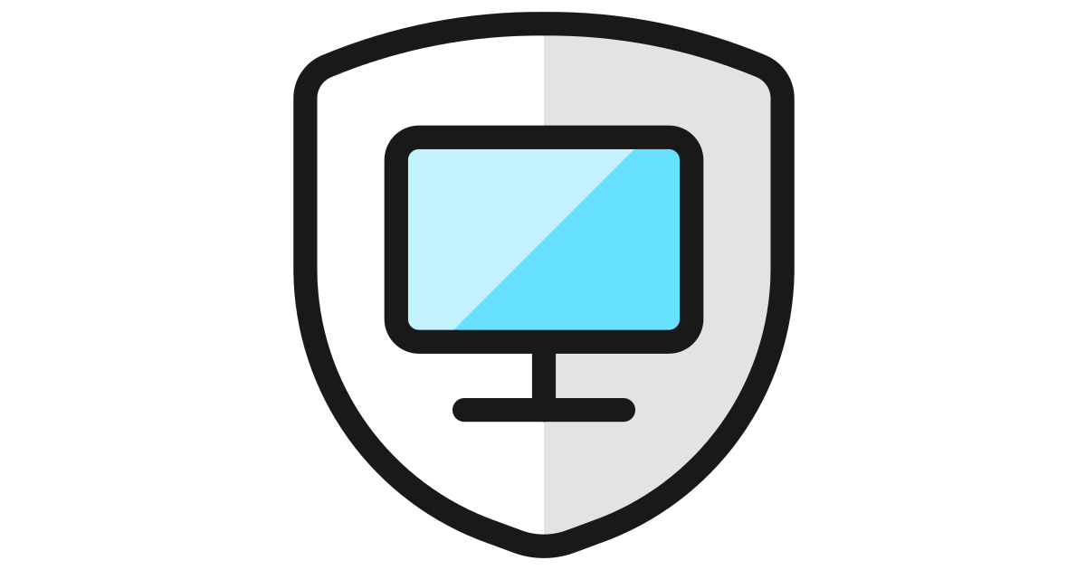 Shield monitor shield monitor free vector icon - Iconbolt