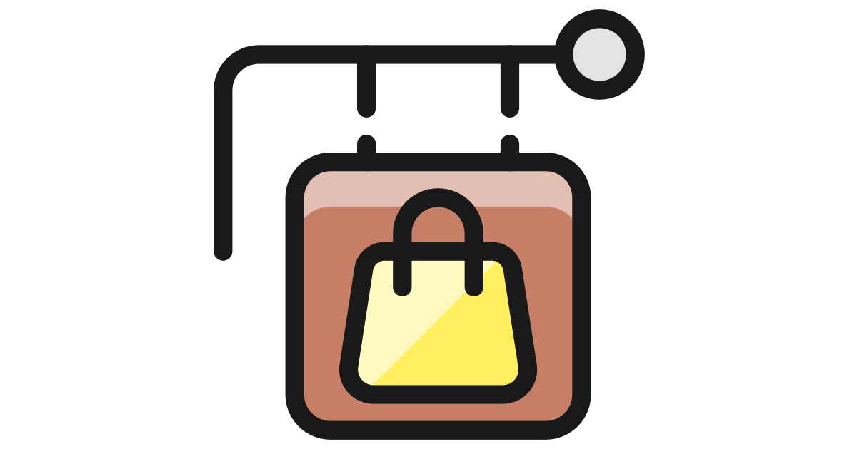 Shop sign bag shop sign bag free vector icon - Iconbolt