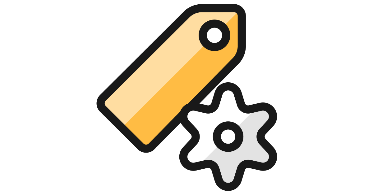 Tags settings tags settings free vector icon - Iconbolt