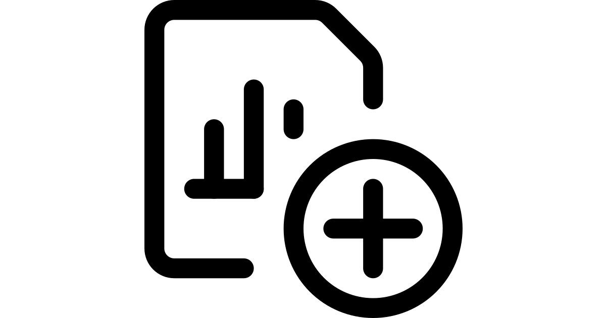 Data file bars add data file bars add business product free vector icon ...