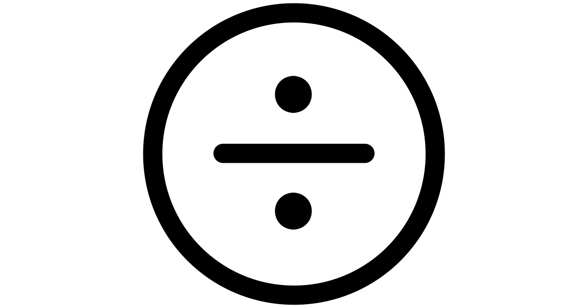 Division math symbol circle division math symbol circle operator ...