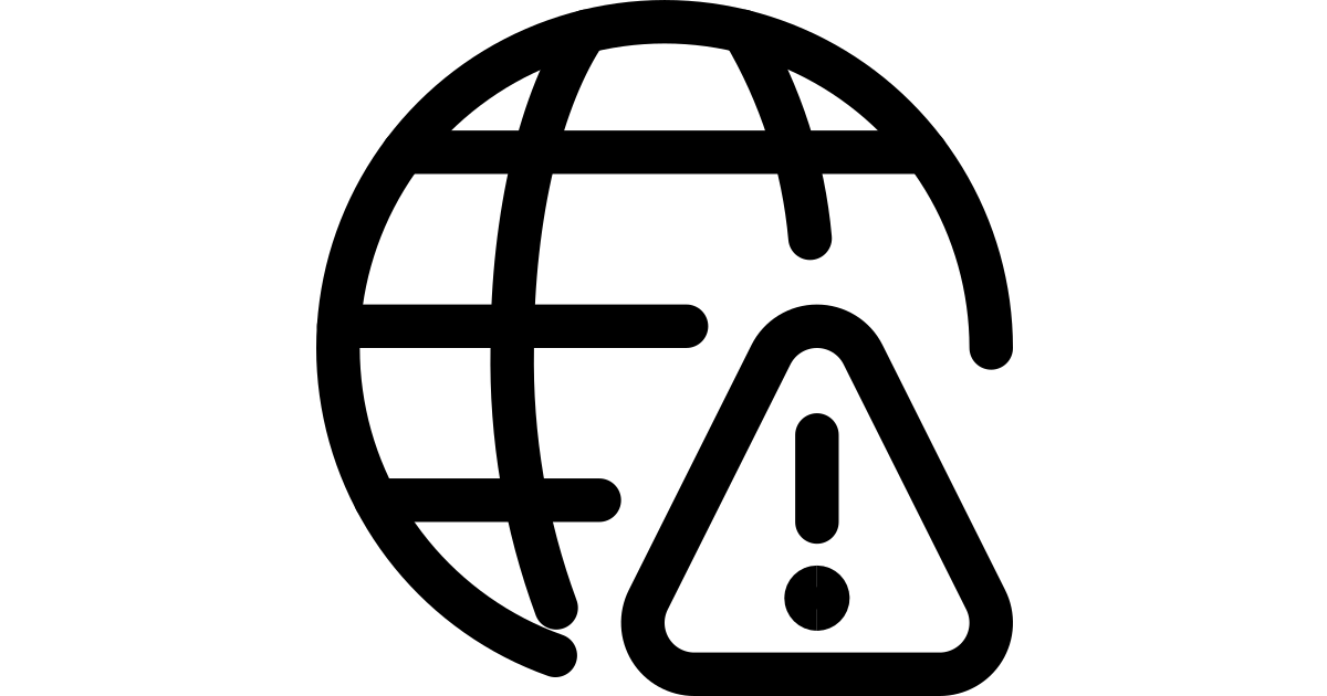 Network warning network warning server exclamation browser issue free ...