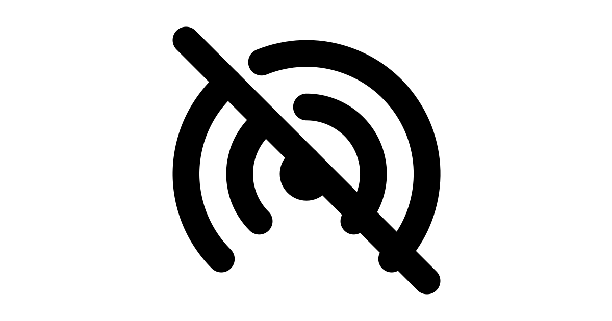 Broadcast off free vector icon - Iconbolt