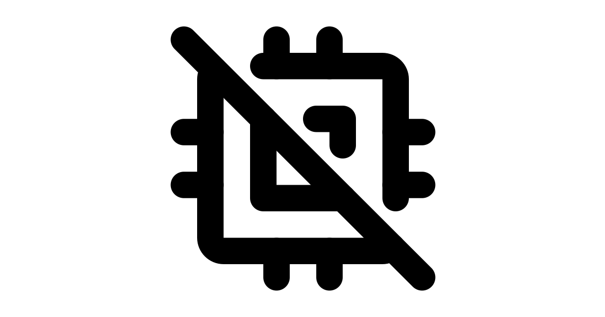 Cpu off free vector icon - Iconbolt
