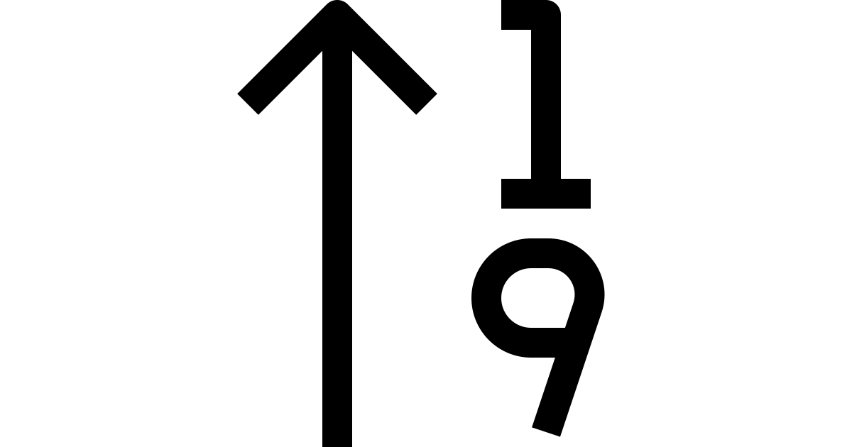 Sort low to high free vector icon Iconbolt