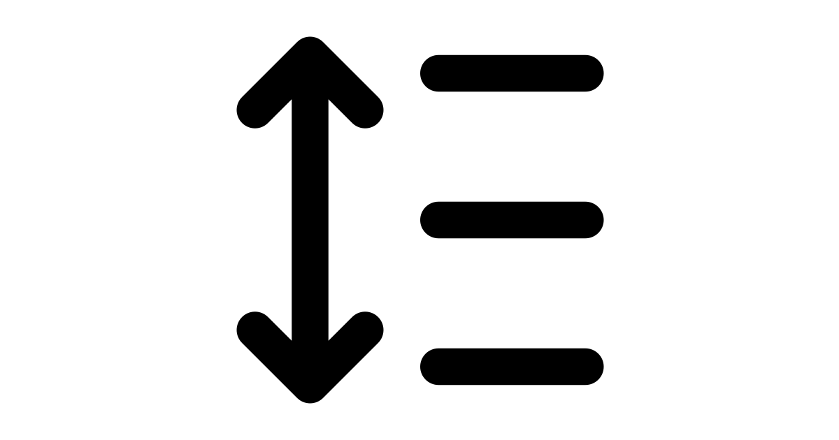 Format line spacing free vector icon - Iconbolt