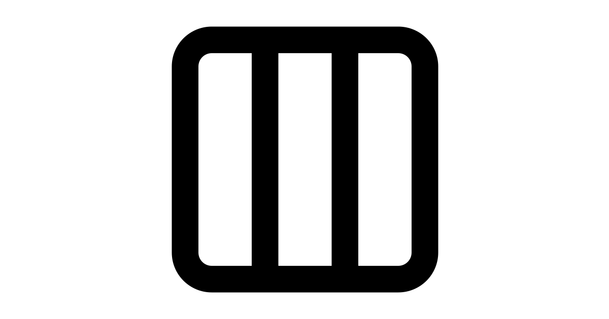 View three columns free vector icon - Iconbolt